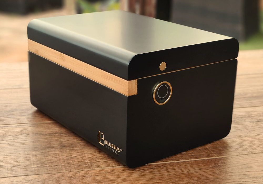 Fingerprint Lock Stash box in black colour
