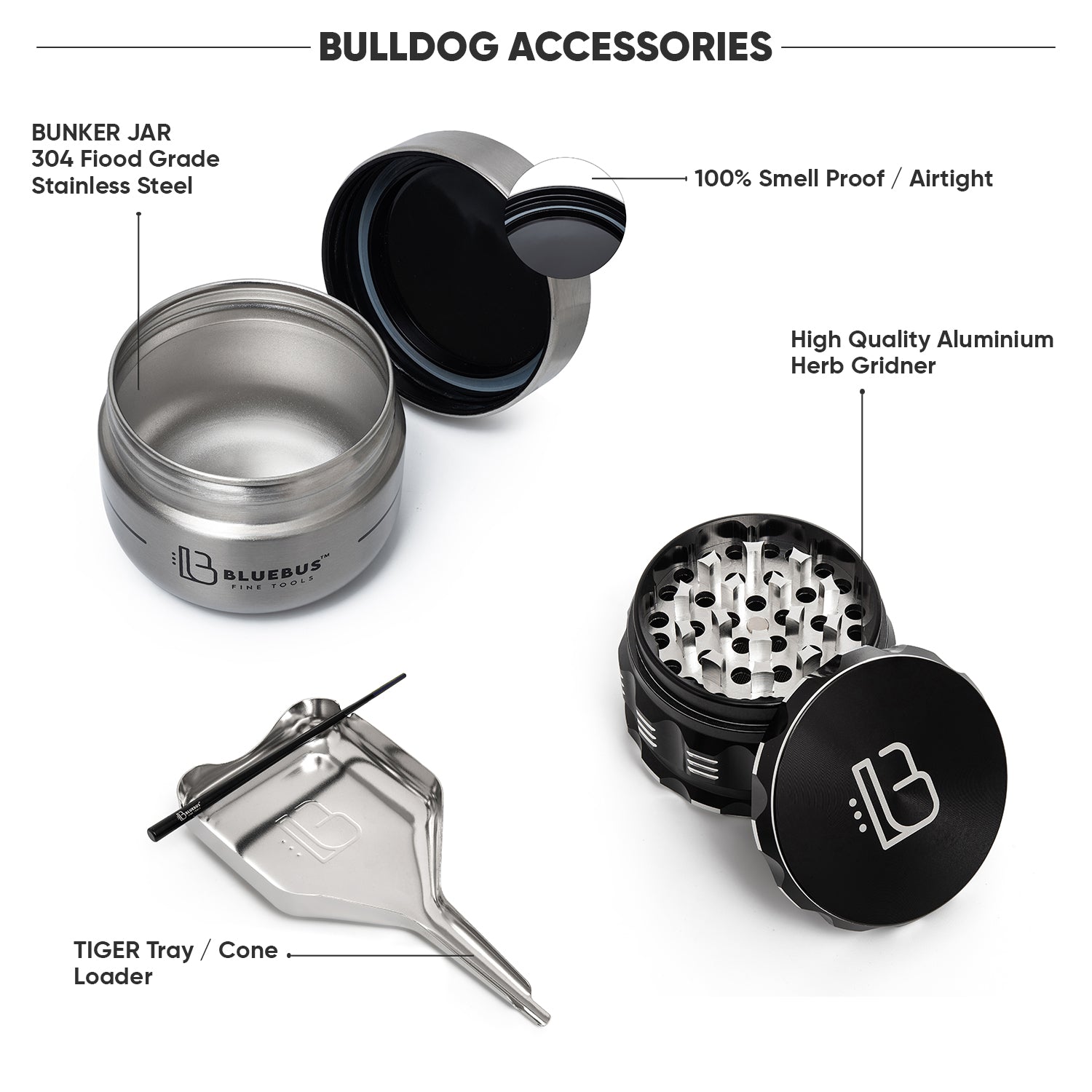 Accessories of BULLDOG Smell Proof stash Bag