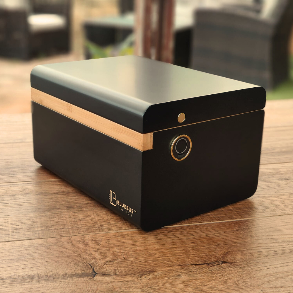 Fingerprint Lock Stash box in black colour