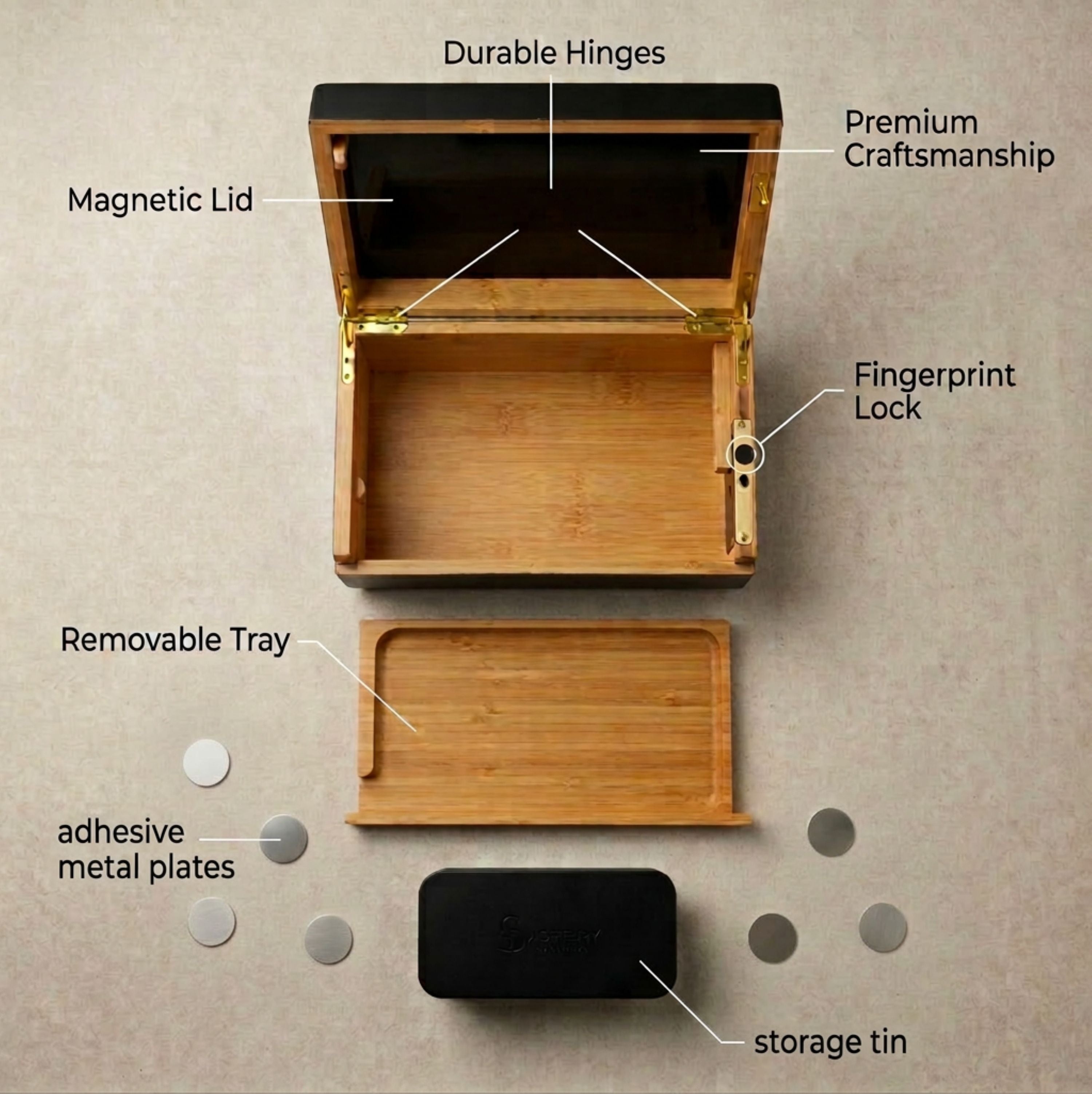 Blue Bus Golden Multi Box Black