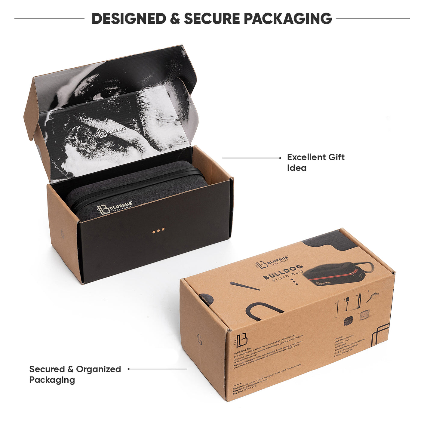 Packaging of BULLDOG Smell Proof stash Bag