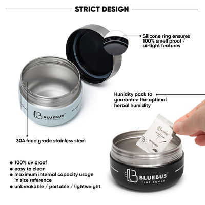 bunker airtight stash jar design
